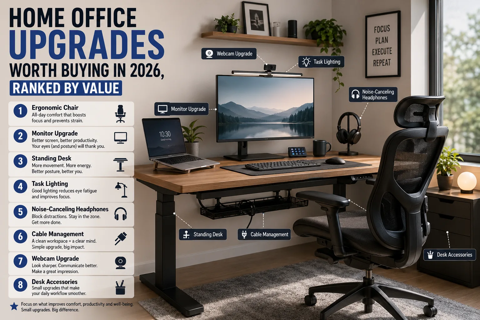 Home Office Upgrades Worth Buying in 2026, Ranked by Value
