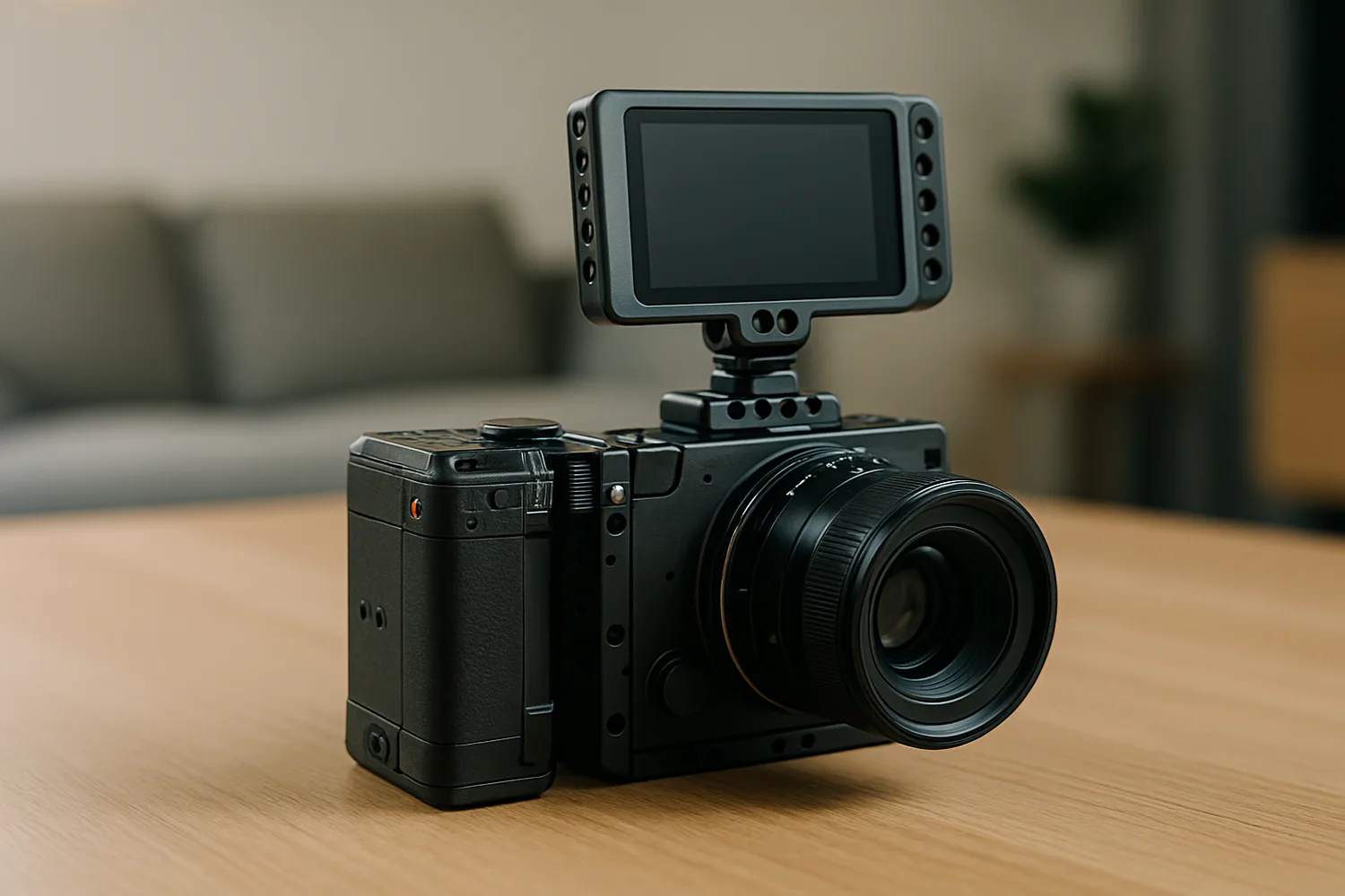 Sigma FP2 camera with lens and viewfinder