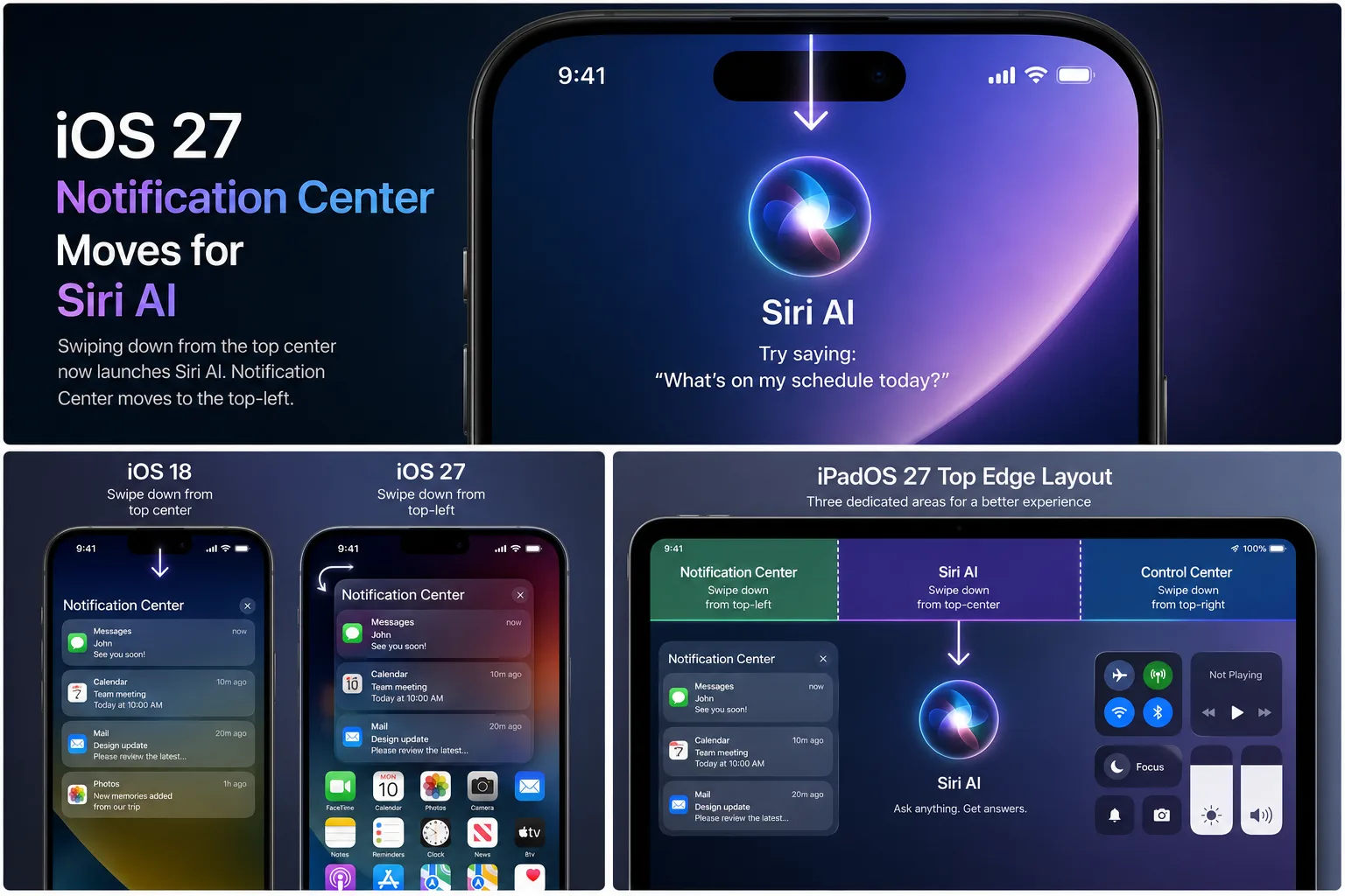 Apple iOS 27 Siri AI interface on iPhone